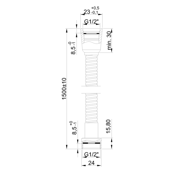 Шланг для душу, Invena AW-41-150