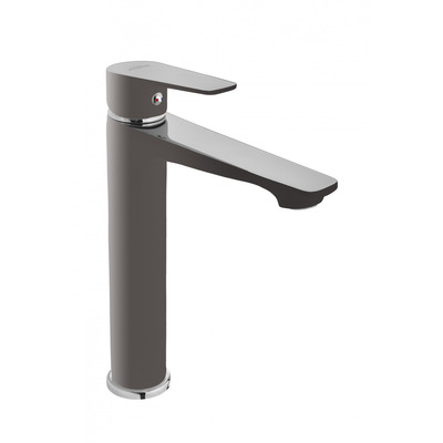 Змішувач для раковини Invena Dokos BU-19-W05 високий графіт/хром Зображення