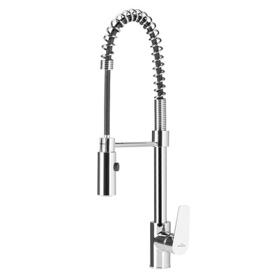 Змішувач для кухні з пружинним виливом Invena Dokos BZ-19-S01 Зображення
