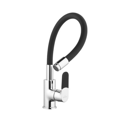 Змішувач для кухні з гнучким виливом, Invena Samba, чорний, BZ-91-L04 Зображення