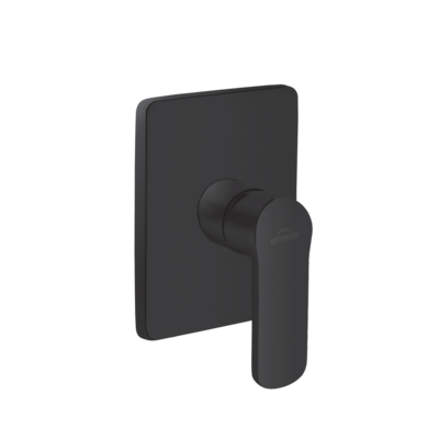 Змішувач прихованого монтажу Invena Siros BP-90-4K1 однофункційний квадратна розета чорний Зображення