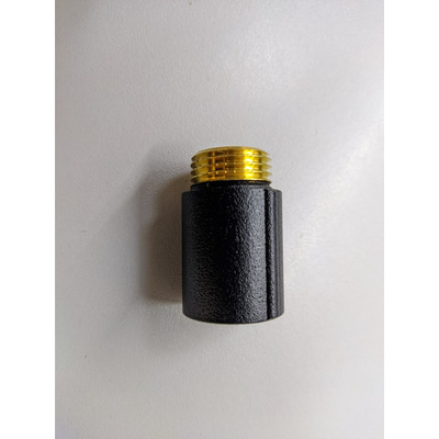 Подовжувач латунний , в\з, чорний 1\2х1\2, 5см, Invena, ZC-11-250B Зображення