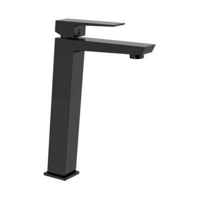 Змішувач для раковини високий Invena Paros BU-09-W04 чорний Зображення