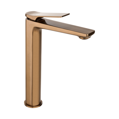 Змішувач для раковини високий Invena Neri  BU-P1-W14 мідь (з клік-клаком) Зображення
