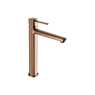 Змішувач  для умивальника високий GLAMOUR INVENA TREND мідь, BU-02-W14 Зображення
