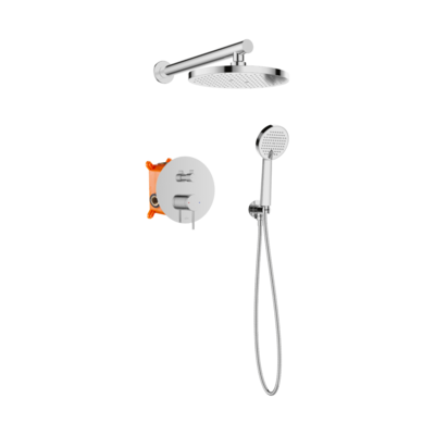 Система прихованого монтажу зі змішувачем 2-функційним Kalitea, кругла розета,хром BS-72-001 Зображення
