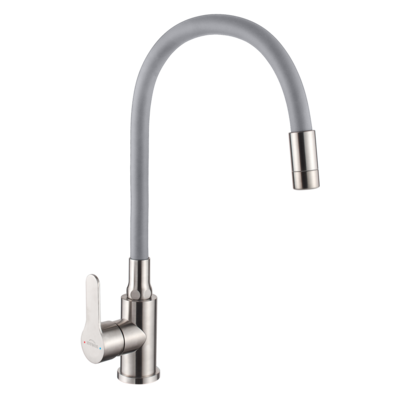 Змішувач для кухні, 2-функц, Ksanti Inox,  BZ-37-i05, inox/сірий Зображення