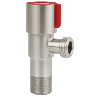 Кран кутовий, керамічний картридж, нержавіюча сталь, 1/2"х1/2", ZW-47-C15 Зображення