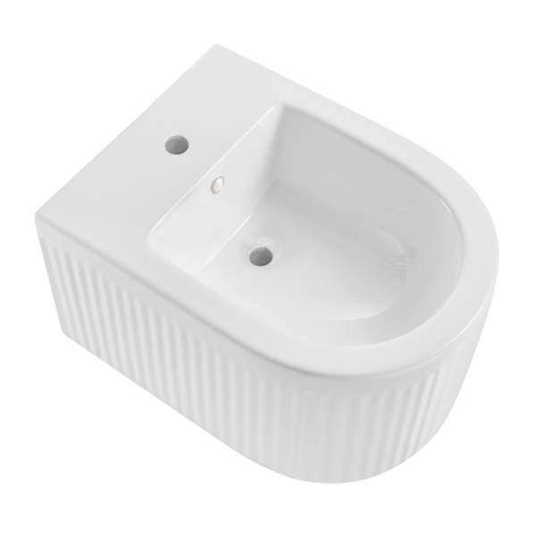 Підвісне біде Invena Glamour рифлене, біле 