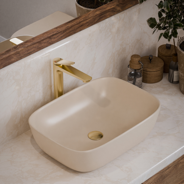 Раковина Invena Vitoria 45,5 см, прямокутна, бежева