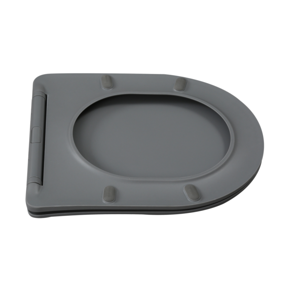 Унітаз підвісний Invena Tavro безобідковий (Rimless) з сидінням Soft-Close, сірий матовий