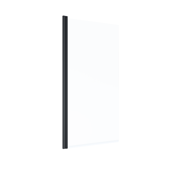 Шторка для ванни 1-елементна Invena 70 x 140 см, прозоре скло, чорна матова