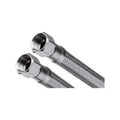 Шланг для води в оплетінні з нерж. сталі , прохід 12мм. в/в, 1/2, 40 см, Invena WS-40-040 Зображення