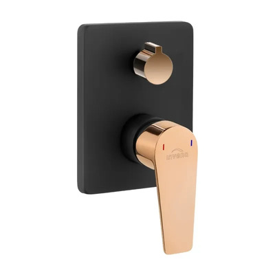 Змішувач прихованого монтажу, 2-функційний, квадратний, Midnight, BP-35-002 Зображення