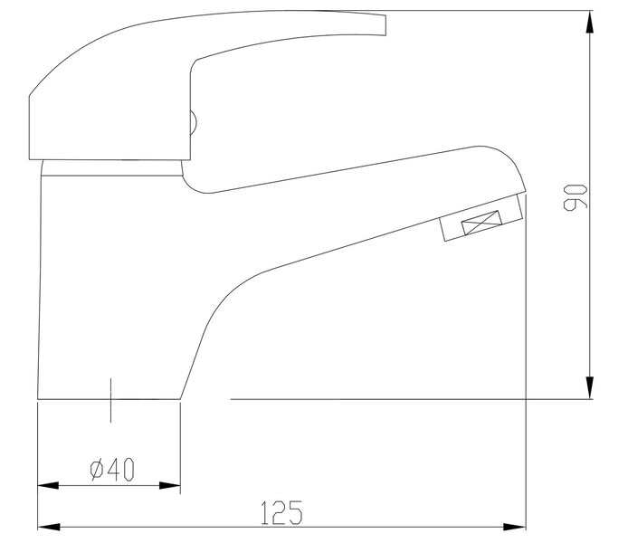 Змішувач для умивальника Invena Ava New, BU-06-001